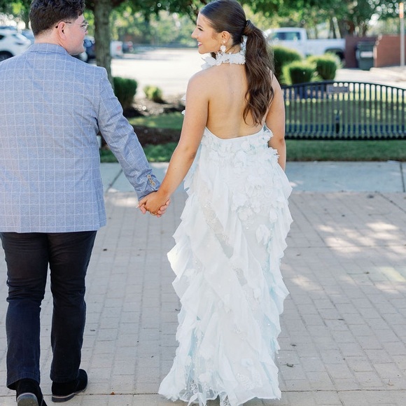 ASOS Pastel Blue Halter Neck Maxi Dress! - Picture 5 of 5